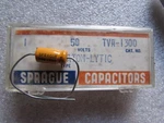 1UF, 50VDC Sprague Atom TVA-1300 Axial Capacitor 50V, 50DC, U.s.a. Nos. Fixed Price $14.95.