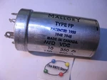 Electrolytic Capacitor Sect 10,150UF 350,200VDC Mallory Type Fp 124495-12 DED1. Fixed Price $9.99.