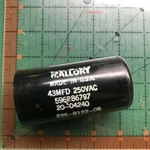 43UF 250VAC Mallory Motor Start Capacitor 596P86797 Pump Industrial. Fixed Price $14.27.