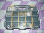 Lot Of Assorted Electronic Capacitors Resistors Chip Sockets With Carrying Case. Fixed Price $93.79.