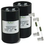 (2) Pack , 72-88 Uf Mfd Hvac Motor Start Capacitors 250 Volt & Resistors. Fixed Price $36.20.