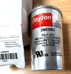 Dayton 2MEG6C Run CAPACITOR,10 MFD,440VAC(VCA),ROUND. Fixed Price $7.46.