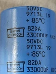 33000UF Large Can Electrolytic Capacitor 33000MFD 50VDC Nippon Japan, New. Fixed Price $24.54.