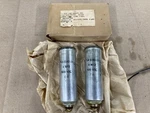 Pair Of Nib Western Electric 124 Amp Cd Oil Capacitors 4MF 600V. Fixed Price $199.00.