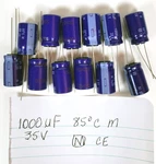 12 Panasonic 1000UF 35V Radial Electrolytic Capacitors Eca-m Aluminum 85. Fixed Price $15.50.