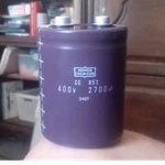 Nippon Chemi-con 340T Screw Terminal Alum Electrolytic Cap 400V 2700 F. Fixed Price $29.99.