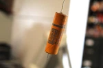 Vintage Wax Capacitor- Cornell Dubilier Blue Tiger .1UF 600V MD6P1 Short Lead. Fixed Price $9.95.