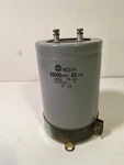 Hitachi HCG5A 63VDC 68000 Mfd Electrolytic Capacitor. Fixed Price $58.00.