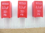 6X - 3.3UF 50 Volts (wima) Polyester Box Type Film Capacitor # 125. Fixed Price $7.99.