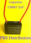 CBB61 2UF 2MF Motor Ceiling Fan Capacitor Replacement 2-WIRE 450VAC 50/60 Hz. Fixed Price $7.50.