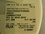 2 Mil -spec Avx TAZH475K050CRMB 4.7UF 50V 10% Tantalum Chip Capacitors Size. Fixed Price $19.99.