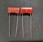 Vintage Paktron Maroon Red Film 470PF 50V +/- 5%TONE Capacitors (2 Pcs). Fixed Price $5.00.