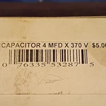 York 16966 4MFD 370VAC 61009006 60HZ SFA374A14 Capacitor. Fixed Price $66.00.