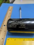 Capacitor Aluminum Qe Quality 270-324-2B , 220VAC ( One ). Fixed Price $24.00.