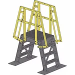 Fibergrate 866238.01 Crossover Ladder, 47 1/2 In Platform Ht, Frp Composite,. Fixed Price $7849.99.