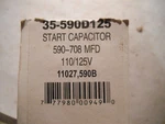 QTY=2: Start Capacitor 35-590D125 590-708 Mfd 110/125V 11027,590B New. Fixed Price $24.50.