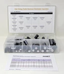 New Kemet High Voltage Radial Aluminum Electrolytic Capacitors Engineering Kit. Fixed Price $30.00.