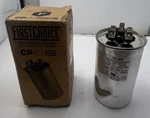 First Choice 45/5 Mfd Dual Run Capacitor 19J29 440 Vac, Round *dented. Fixed Price $19.99.