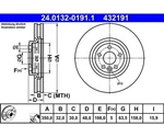 Pieces Brake Disc Ate 24.0132-0191.1 For Jaguar F-pace. Fixed Price $347.49.