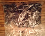 Lots Of 100: Nichicon UVZ2W100MHH Aluminum Electrolytic Capacitors. Fixed Price $29.99.