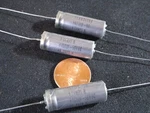 Qty 3: 160UF 50V Wet Tantalum Capacitor Tansitor / Vishay Axial Mil Spec New Nos. Fixed Price $20.00.
