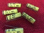 WMF05W2 Cornell Dubilier Mfd 50VDC Mylar Capacitors 6 Pcs. Fixed Price $22.50.