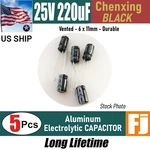Pcs 25V 220UF Chenxing Vented 10*16MM Black Electrolytic Capacitor Us Ship. Fixed Price $6.98.
