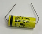 Cde WMF05W5 Poly Film Capacitor Yellow 5.0UF 50VDC. Fixed Price $7.95.