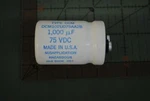 1000UF 75V Sangamo Capacitor DCM102U075AA2B 1000MFD Screw Computer 13/8X21/8 2PC. Fixed Price $20.31.