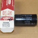 One Nos Dayton 4X058A Motor Start Capacitor 108-130 Mfd 110/125 Vac. Fixed Price $16.30.