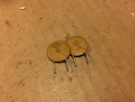2 Nos Vintage Centralab Ceramic Disk .01 Uf 500V Capacitors 60S Tone Caps Tested. Fixed Price $5.00.