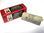 Brand New In Box Coreco Capacitor 125VAC 60CPS 88-108 Mfd Model KE-88S. Fixed Price $19.99.