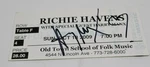 Richie Havens Signed Chicago Illinois Old Town Ticket & Alarm Clock Vinyl Record. Fixed Price $10.00.
