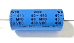 1X 40UF 450V **cde WBR40-450** Axial Aluminum Electrolytic Capacitor #196. Fixed Price $15.49.