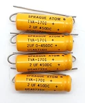Sprague Atom Capacitor TVA-1701 2UF 0-450DC Pc Lot. Fixed Price $14.99.
