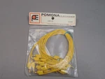 Lot Of Pomona Yellow 1081-12-4 Miniature Stacking Banana Plug Patch Cord 12". Fixed Price $49.87.