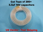 3.3UF/16V Tantalum Cap 10% Size A, Avx, Smd Cut Tape Of +/- 280 Pcs.. Fixed Price $25.00.