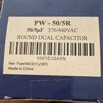 Powerwell PW-50/5R Round Dual Capacitor F 370VAC/440VAC. Fixed Price $28.56.