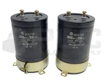Lot Of 2 Hitachi HCGF3A Capacitor 3800MFD 350VDC. Fixed Price $40.00.