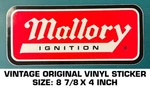 Mallory Ignition Vintage Original Vinyl Decal Sticker - Engine Drag Racing. Fixed Price $7.94.