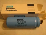 Mallory 4200UF 75VDC Capacitor New Usa Made CGS422U075RC4 Free Shipping. Fixed Price $27.00.