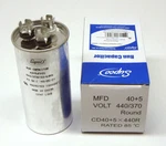 Air Conditioning Hvac Round Dual Motor Run Capacitor + 5 Mfd 440 Volt. Fixed Price $21.99.