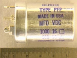 2 Bendix / Mallory Type Pfp Section 1000UF, 500UF 16V Electrolytic Capacitors. Fixed Price $19.99.