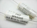 2X - 3.3UF 250V (original Sprague) 730P Polypropylene Film Capacitor #107. Fixed Price $13.49.