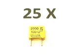 2200PF, 2.2NF, 100V-, 63V 10%, RM5, Wima, FKC-2, FKC2-2200PF/100, 25 Pack. Fixed Price $8.10.