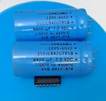 Lot Of 2 Sangamo 8400UF 7.5VDC Hi-rel Electrolytic Capacitors -55 +105C. Fixed Price $21.82.