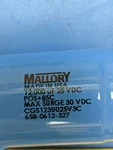 Capacitor Electrolytic Aluminum 12,000UF/ Mfd, 25VDC Mallory CGS123U025V3C. Fixed Price $19.00.