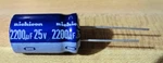 25EA Nos Bulk Electrolytic Elko Capacitor Nichicon 2200UF 25V Radial. Fixed Price $35.00.