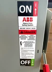 Abb 400A Heavy Duty Safety Switch THF4325A1 240VAC Pole Fused Disconnect. Fixed Price $850.00.