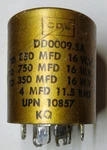 Cde Multi Range Capacitor DD0009.5A 4 Sections Paper/cardboard Tested. Fixed Price $29.99.